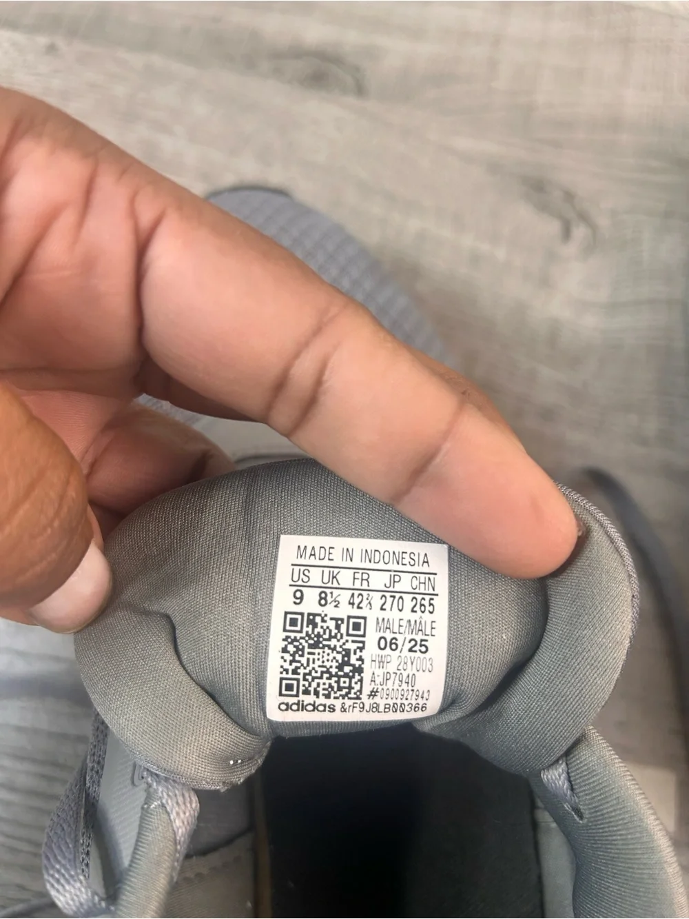Adidas Runfalcon 3.0 Cloudfoam Gray Black Running Shoes Men’s Athletic Size 9 - Picture 11 of 11